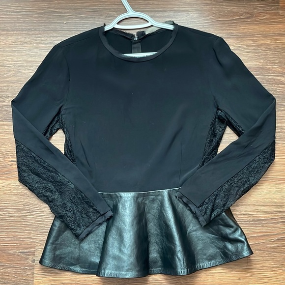 Zara Tops - Zara Black Lace Shirt Size L